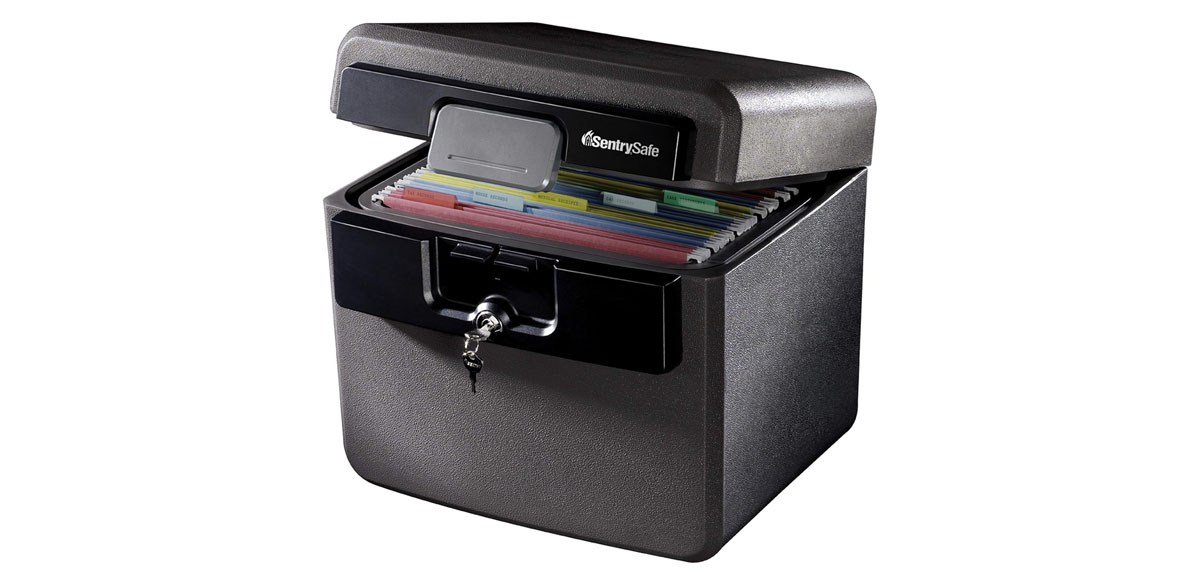 SentrySafe Black Fireproof and Waterproof Safe 