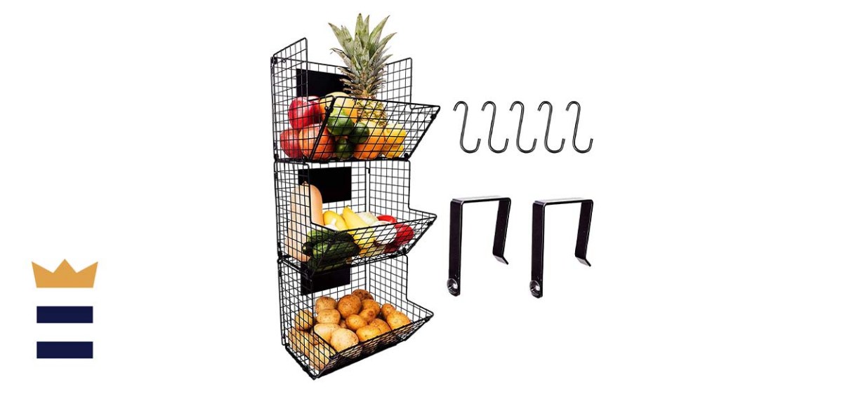 Culinary Couture Three-Tier Hanging Wire Basket