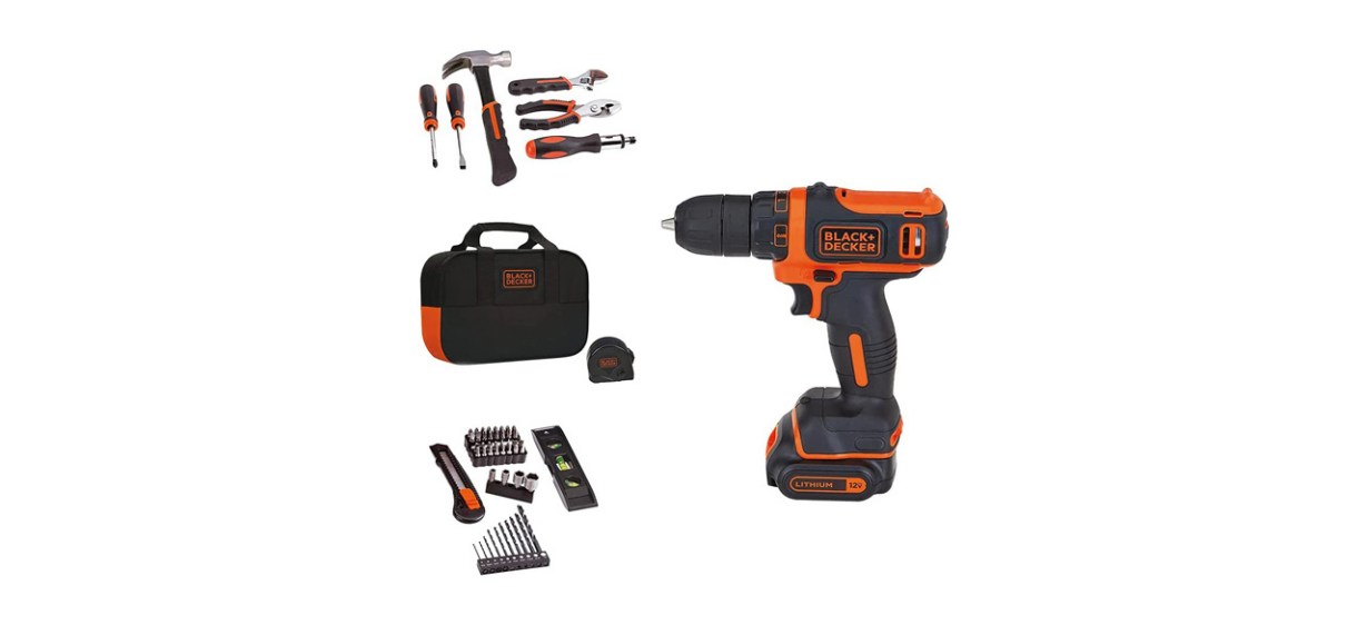 Tools-Best BLACK + DECKER 12V Drill and Home Tool Kit Tools-Best BLACK + DECKER 12V Drill and Home Tool Kit