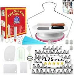 Aleeza Cake Wonders 175-Piece Cake Decorating Kit