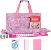 GUSTARIA American Mahjong Game Set, 166 Pink Tiles