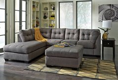 Flash Furniture Benchcraft Maier Charcoal Microfiber Sectional