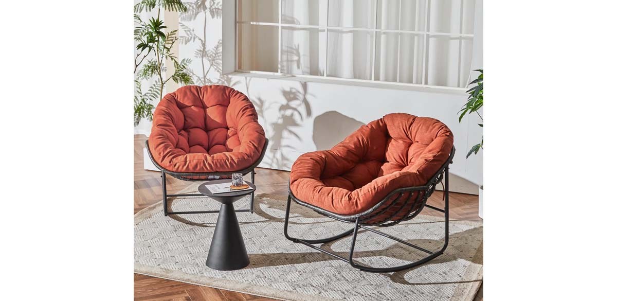 Dakota Fields Cini Wicker Outdoor Chair (Set of 2)