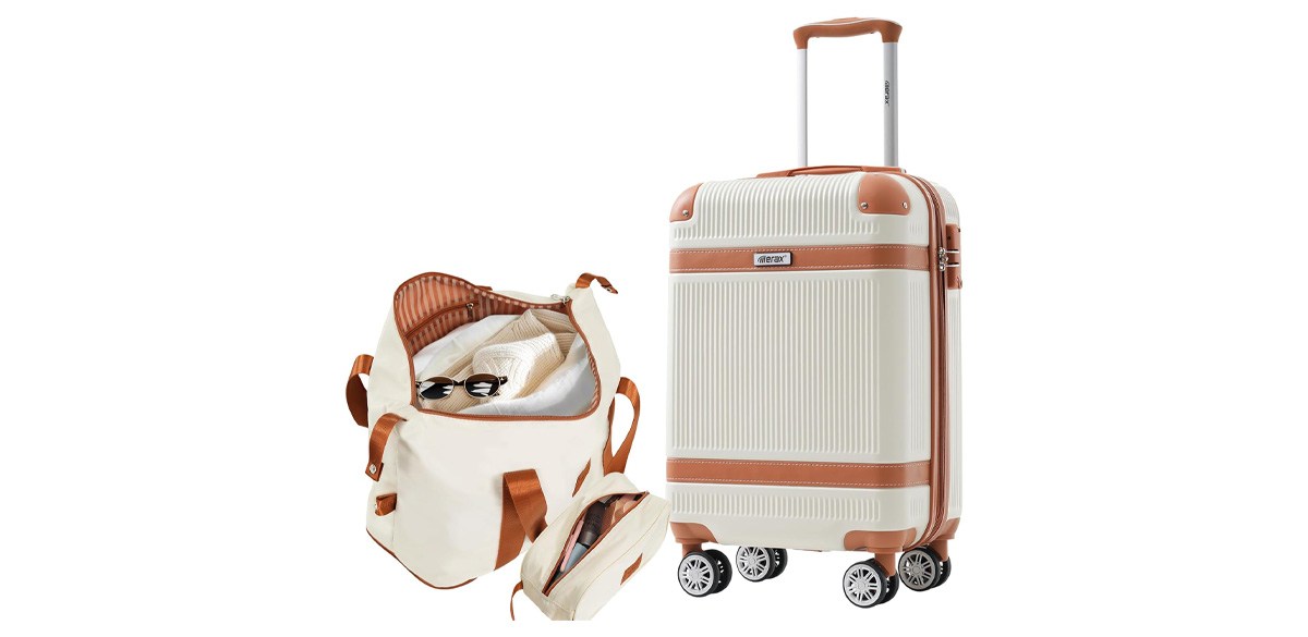  Merax Hardshell 3-Piece Luggage Set with 20-Inch Carry-On