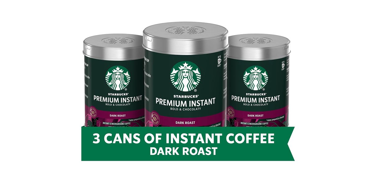 Starbucks Premium Instant Coffee, Dark Roast, 100% Arabica Beans