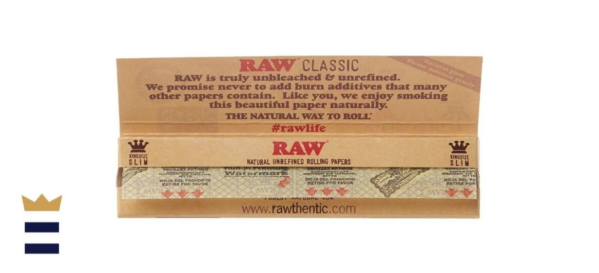 5-Pack Raw Classic King Size Slim Rolling Papers