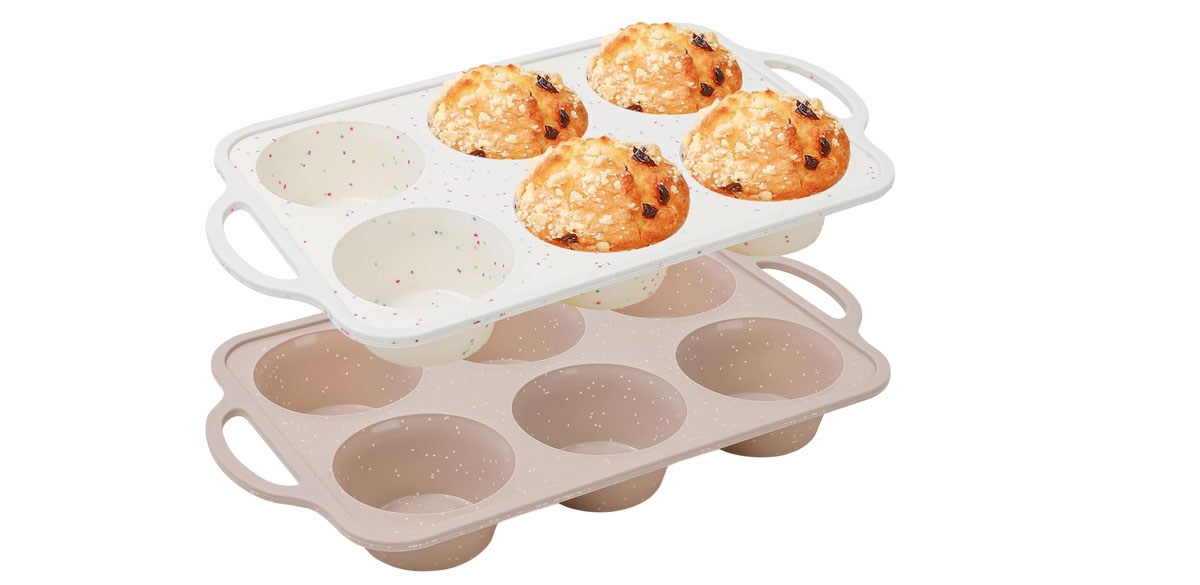 Vinino 2Pack Jumbo Silicone Muffin Pans