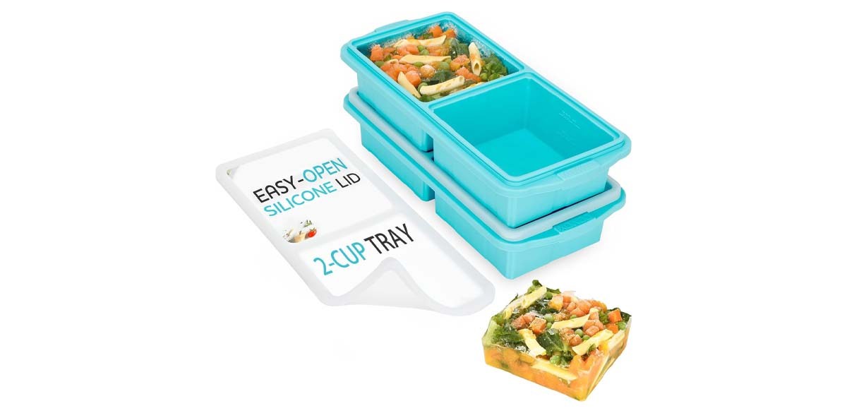 Silicone Freezer Tray With Lid-Soup Freezer Container