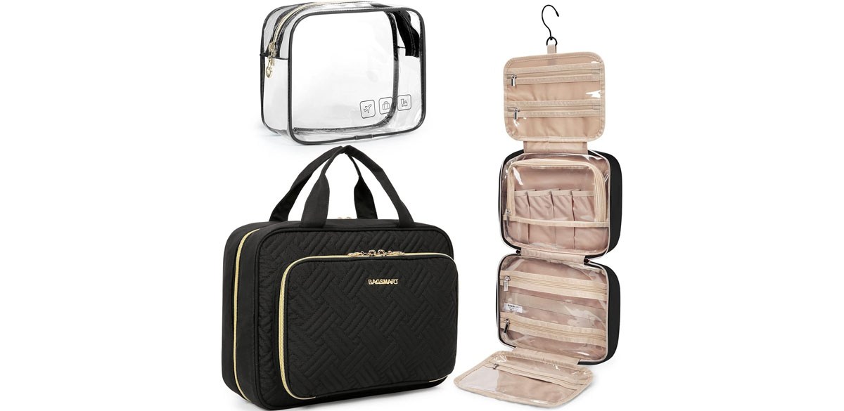 BAGSMART Toiletry Bag Hanging Travel Makeup Organizer