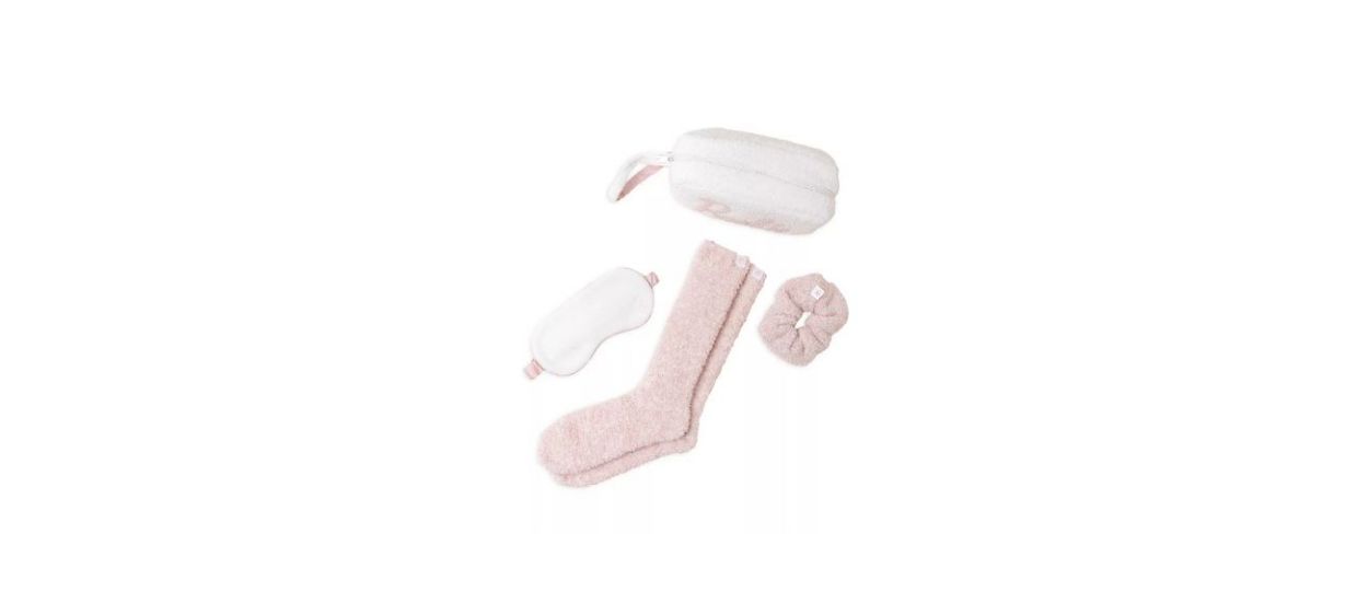 Barefoot Dreams CozyChic Barbie Eyemask, Scrunchie, Sock Set Barefoot Dreams CozyChic Barbie Eyemask, Scrunchie, Sock Set