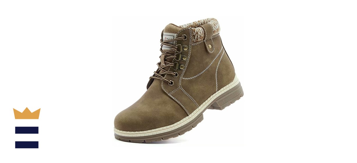 ANJOUFEMME Women Hiking Snow Winter Boots