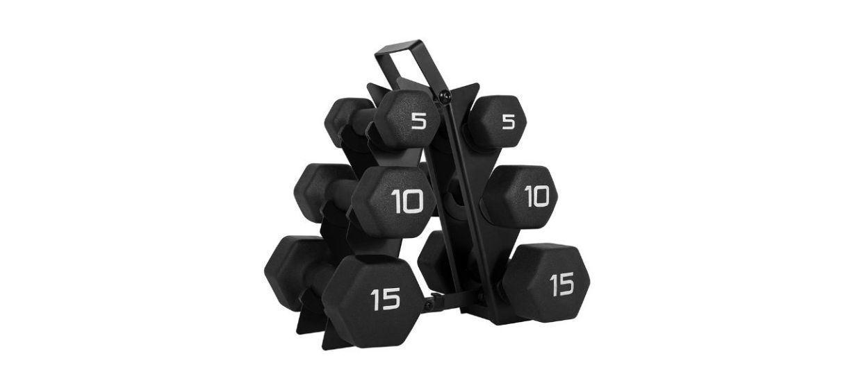 Best Cap Barbell Black Neoprene Coated Dumbbell Weights