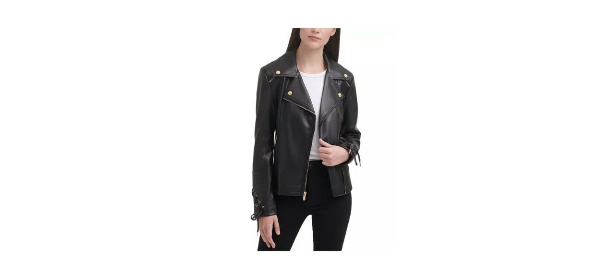 Best Guess Women's Faux Leather Asymmetric Moto Jacket
