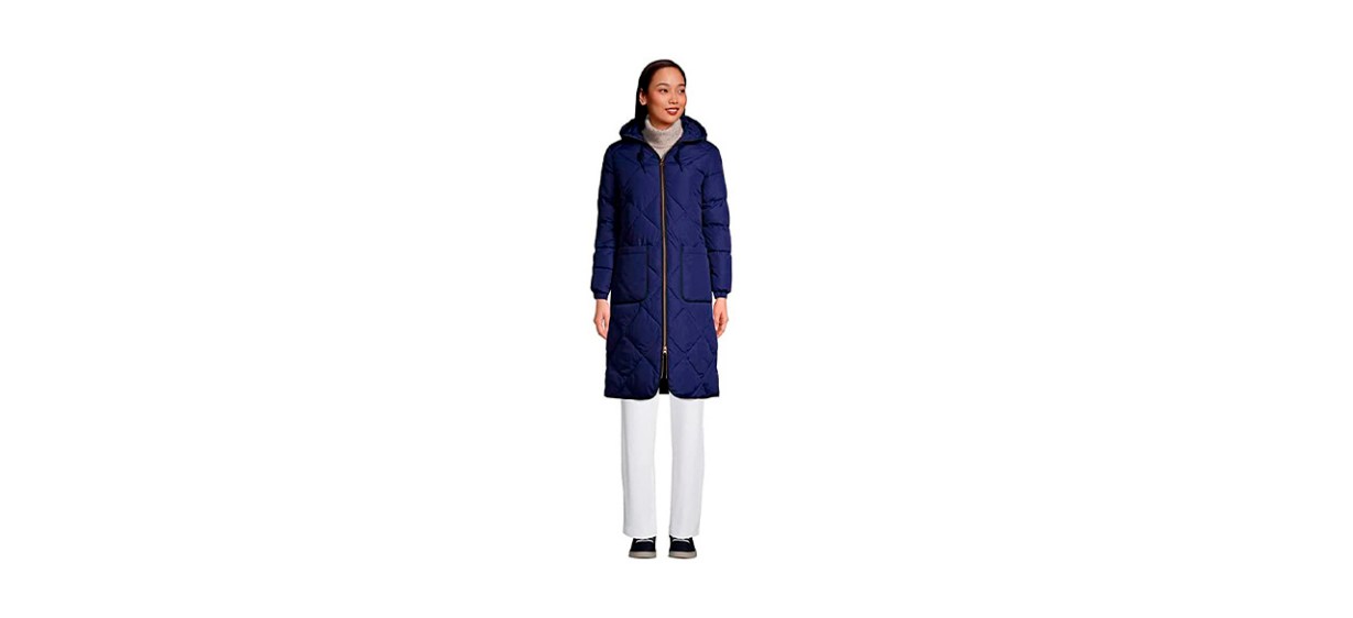 Best Lands' End Women's Insulated Quilted Maxi Primaloft ThermoPlume Coat