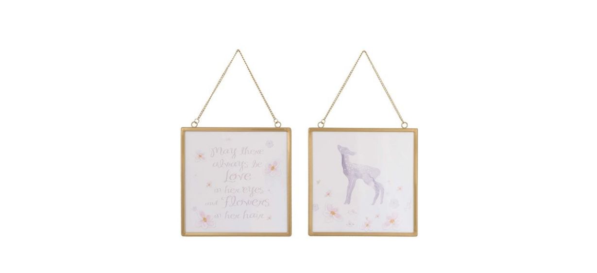 No Jo Watercolor Deer Two-Piece Wall Art Set