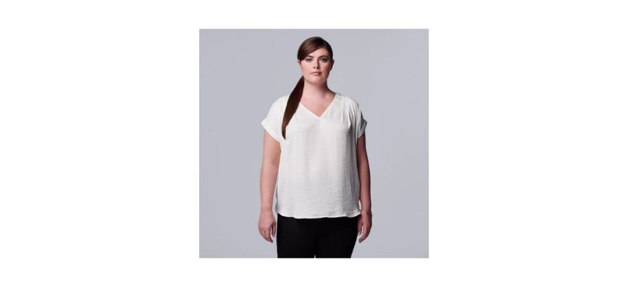 Best Womens Plus Size Simply Vera Vera Wang Dolman Popover Top