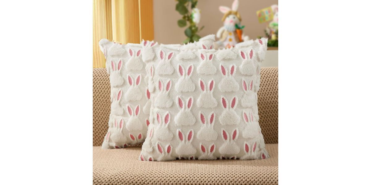 DFXSZ Easter Pillow Covers 18x18 inch Set of 2 