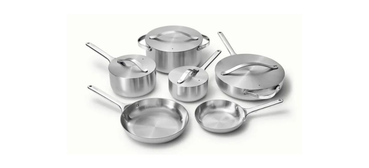 CARAWAY Stainless Steel 8 Fry Pan & 1.75-Quart Sauce Pan Set