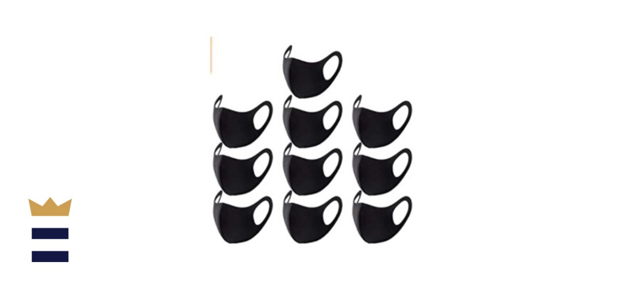 EYELOV Black Face Mask Covers with Elastic Ear Loop