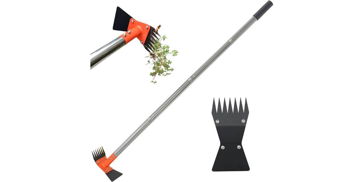 CKLT 2-in-1 Garden Hoe and Weed Puller Rake