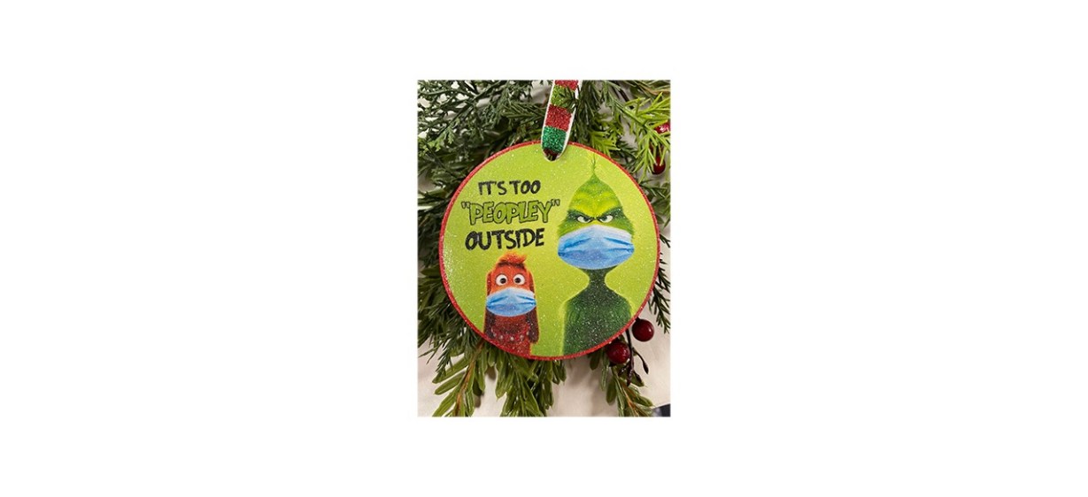 Grinch Covid Christmas Ornament Personalization Option