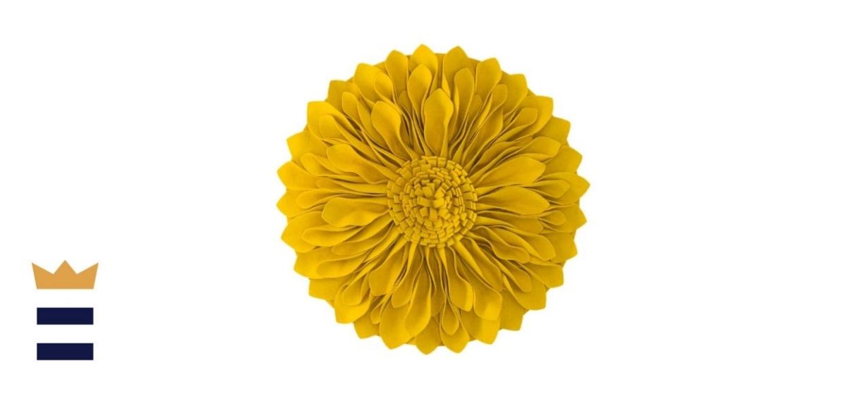 JWH Handmade 3D Decorative Sunflower Pillow