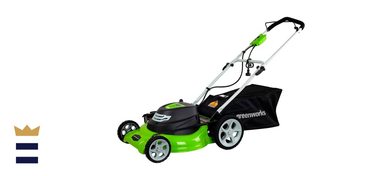 Greenworks 12 Amp 20-Inch 3-in-1Electric Corded Lawn Mower, 25022