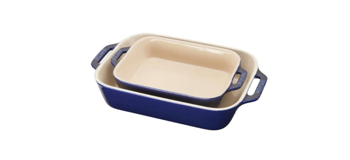 Best Staub Ceramic 2-Piece Rectangular Baking Dish Set