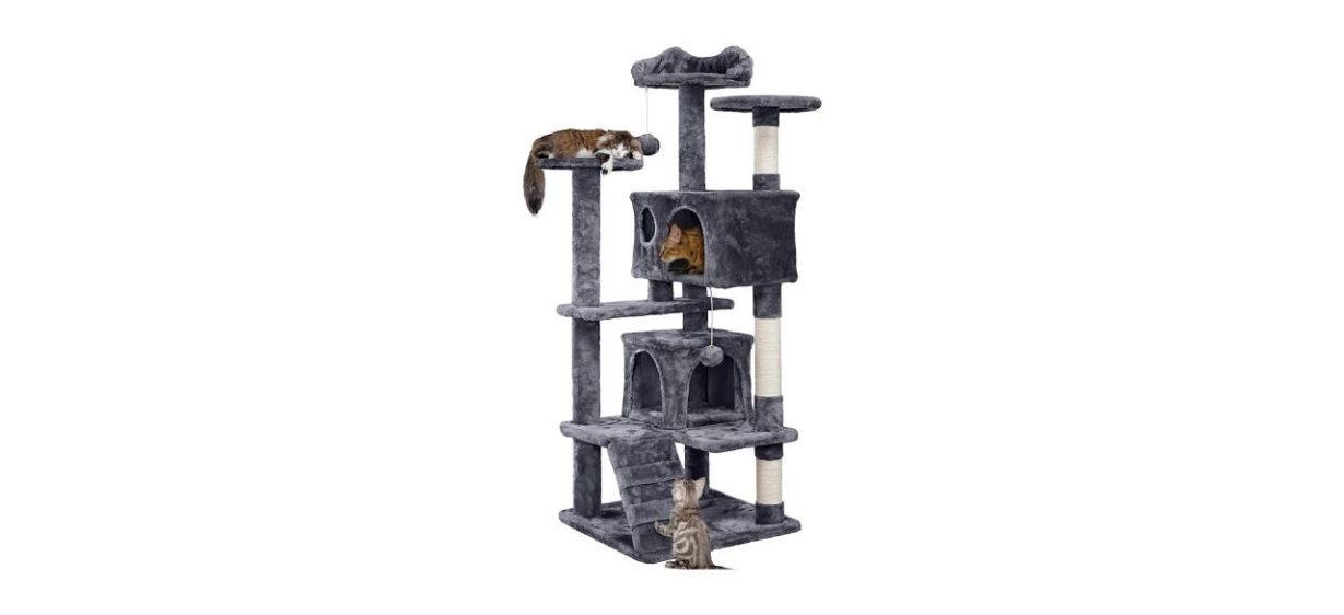 Yaheetech 54-inch Cat Tree Tower Condo Furniture Scratching Post Yaheetech 54-inch Cat Tree Tower Condo Furniture Scratching Post