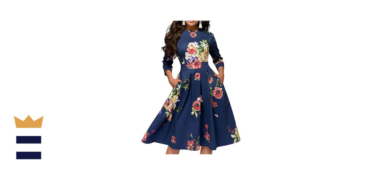 Simple Flavor Women’s Floral Vintage Dress