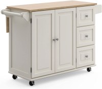 Homestyles Dolly Madison Off-White Mobile Kitchen Island Cart