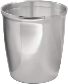 mDesign Round Metal Trash Can