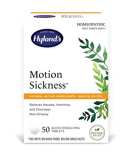 Hyland&#039;s Motion Sickness Relief Tablets, Natural Relief of Nausea and Dizziness