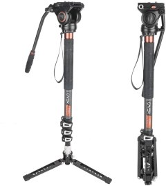 Cayer CF34 Carbon Fiber Camer Monopod Kit