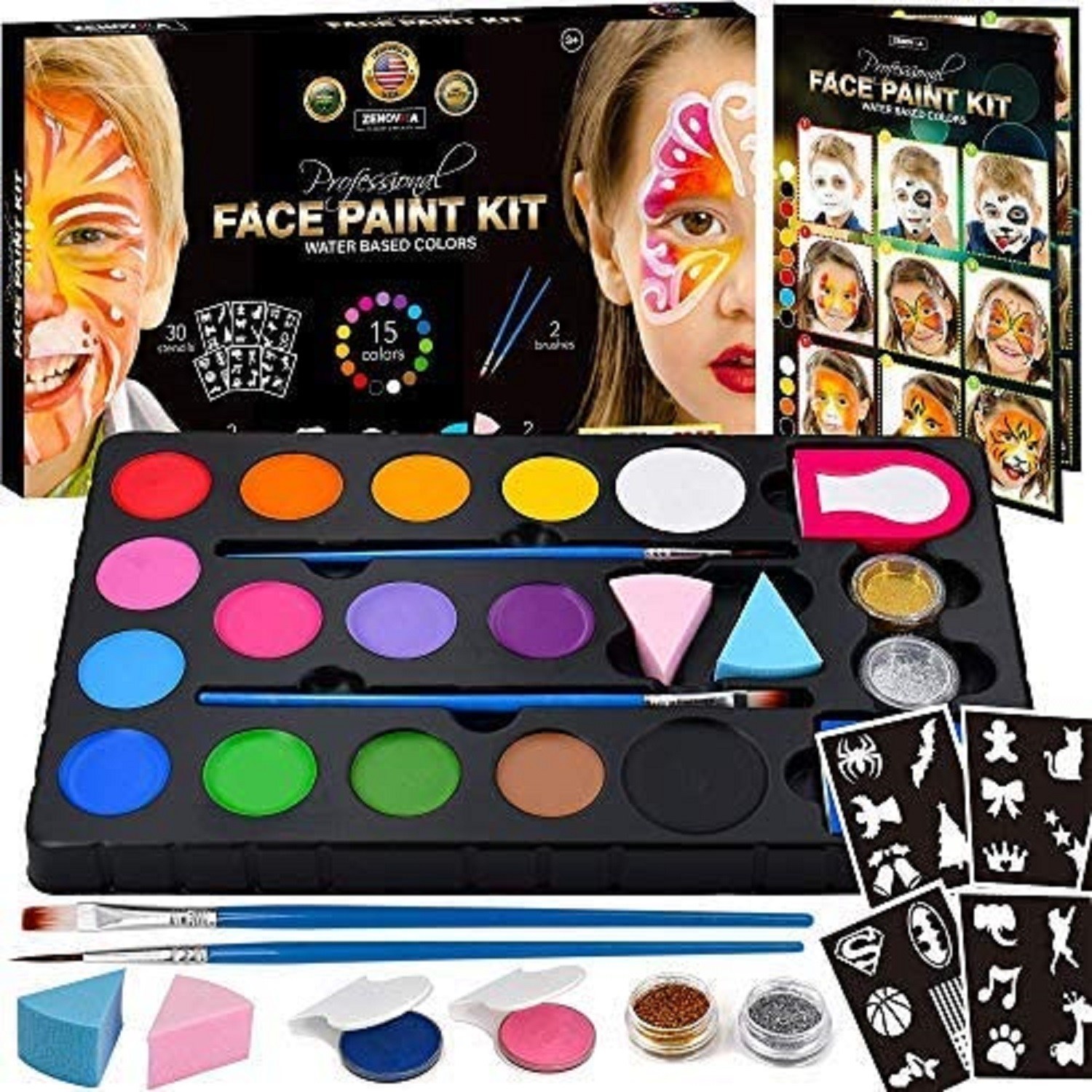 Zenovika Face Paint Kit for Kids