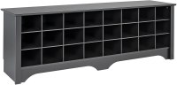 Prepac 24 Pair Shoe Storage Cubby Bench