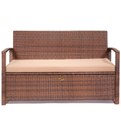 Barton Water-Resistant Wicker Bench