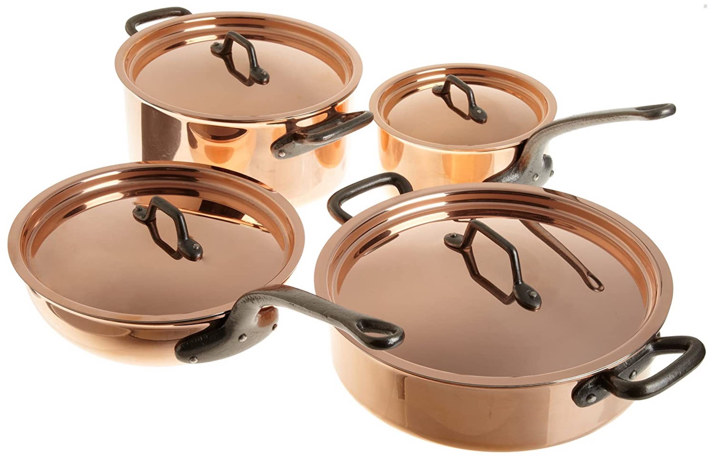 Matfer Bourgeat Copper Cookware, 8-Piece Set