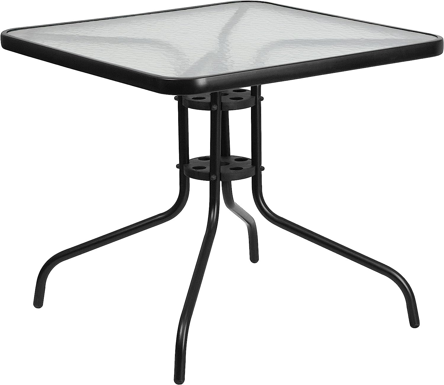 Flash Furniture Barker 31.5&#039;&#039; Tempered Glass Metal Table