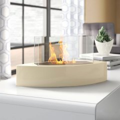 Orren Ellis Tabletop Fireplace with Flame Guard