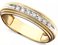 Macy's Diamond Ring in Two-Tone 14K Gold