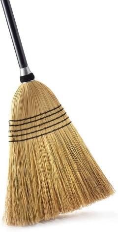 Rubbermaid Commercial Lobby 38 Handle Corn-Fill Broom, Brown