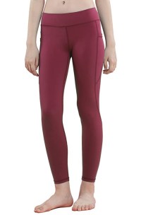 Willit Girls' Athletic Compression Tights with Pockets