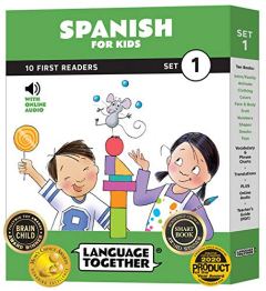 Spanish for Kids 10 First Reader Books with Online Audio and English, Set 1