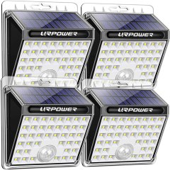 URPOWER Solar LED Motion Sensor Outdoor Lights 4-Pack