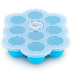 WeeSprout Silicone Baby Food Freezer Tray with Clip-On Lid